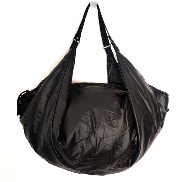 Nike Victory Gym Tote Duffle Workout Bag Shiny Black Travel Trip BA4905-001 Rare - Picture 3 of 16